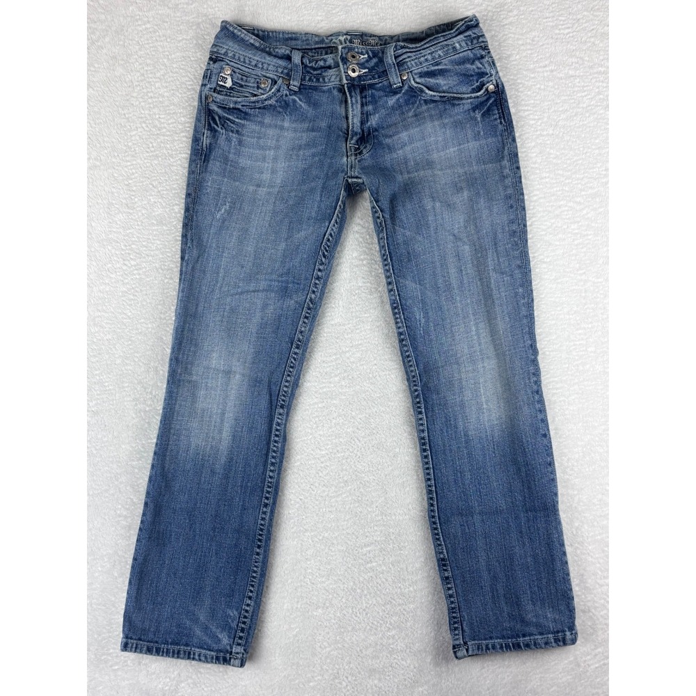Miss Me Jeans Low Rise Embellished Pockets Denim Blue Jeans Size‎ 29